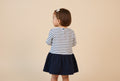 Petit Bateau Kleid 76 Weiß und Marineblau