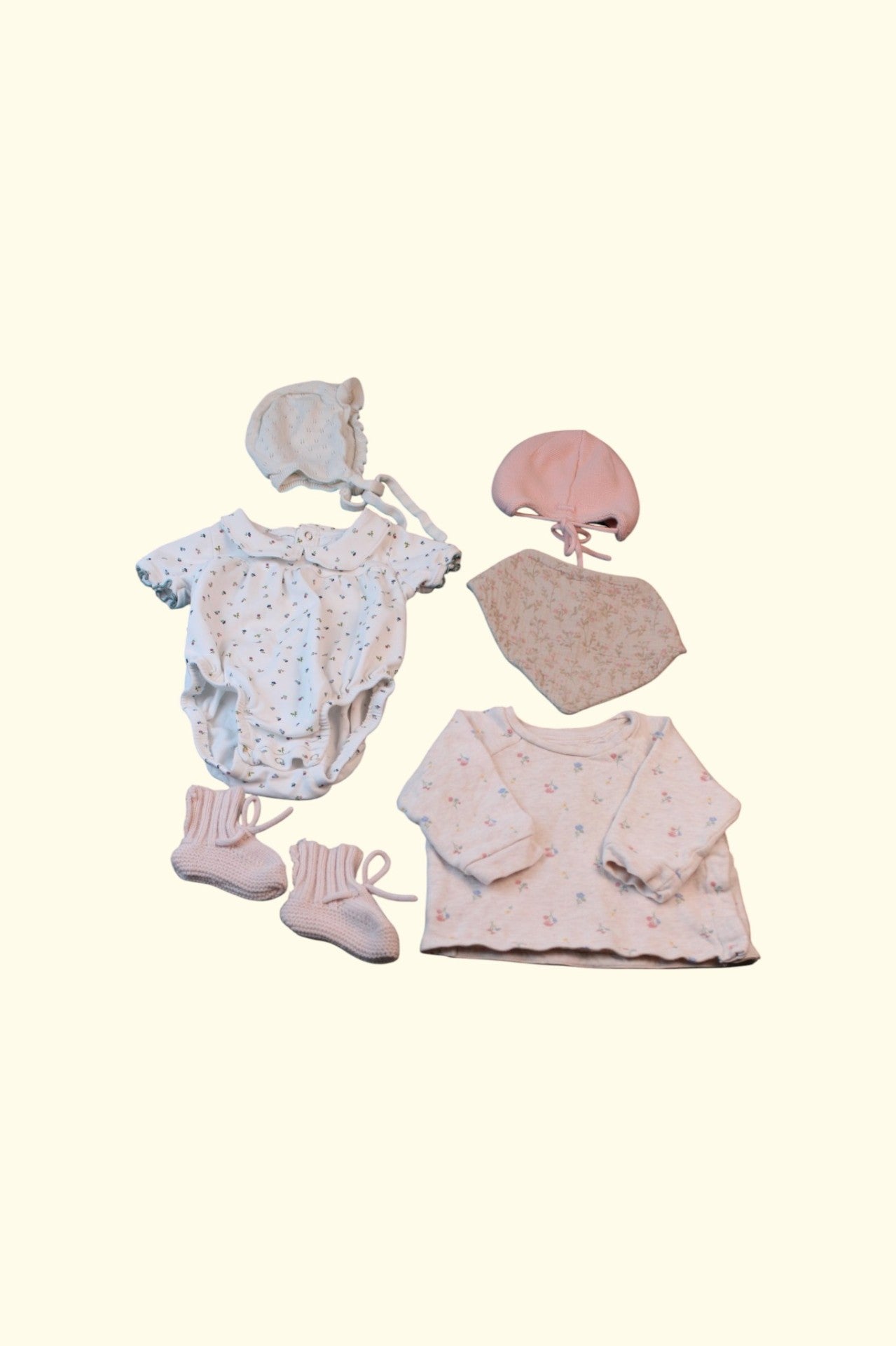 6er Kidkiddo Set 50 Weiß/Rosa, Beige