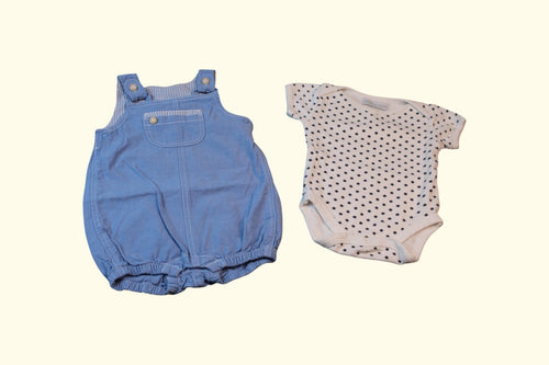 2er Kidkiddo Set 50 Weiß, Blau