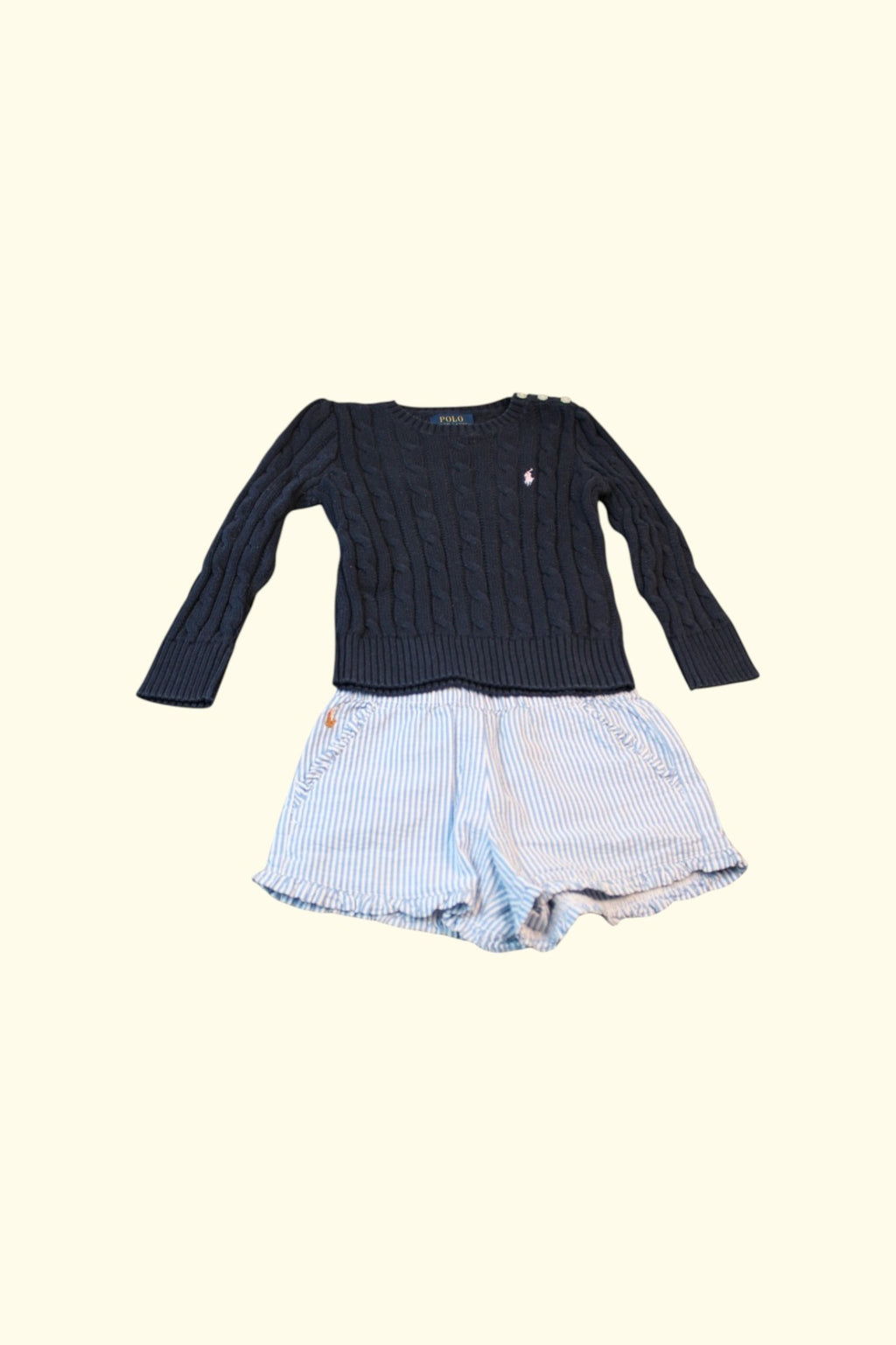 Polo Ralph Lauren 2er Kidkiddo Set 98 Dunkelblau und Weiß
