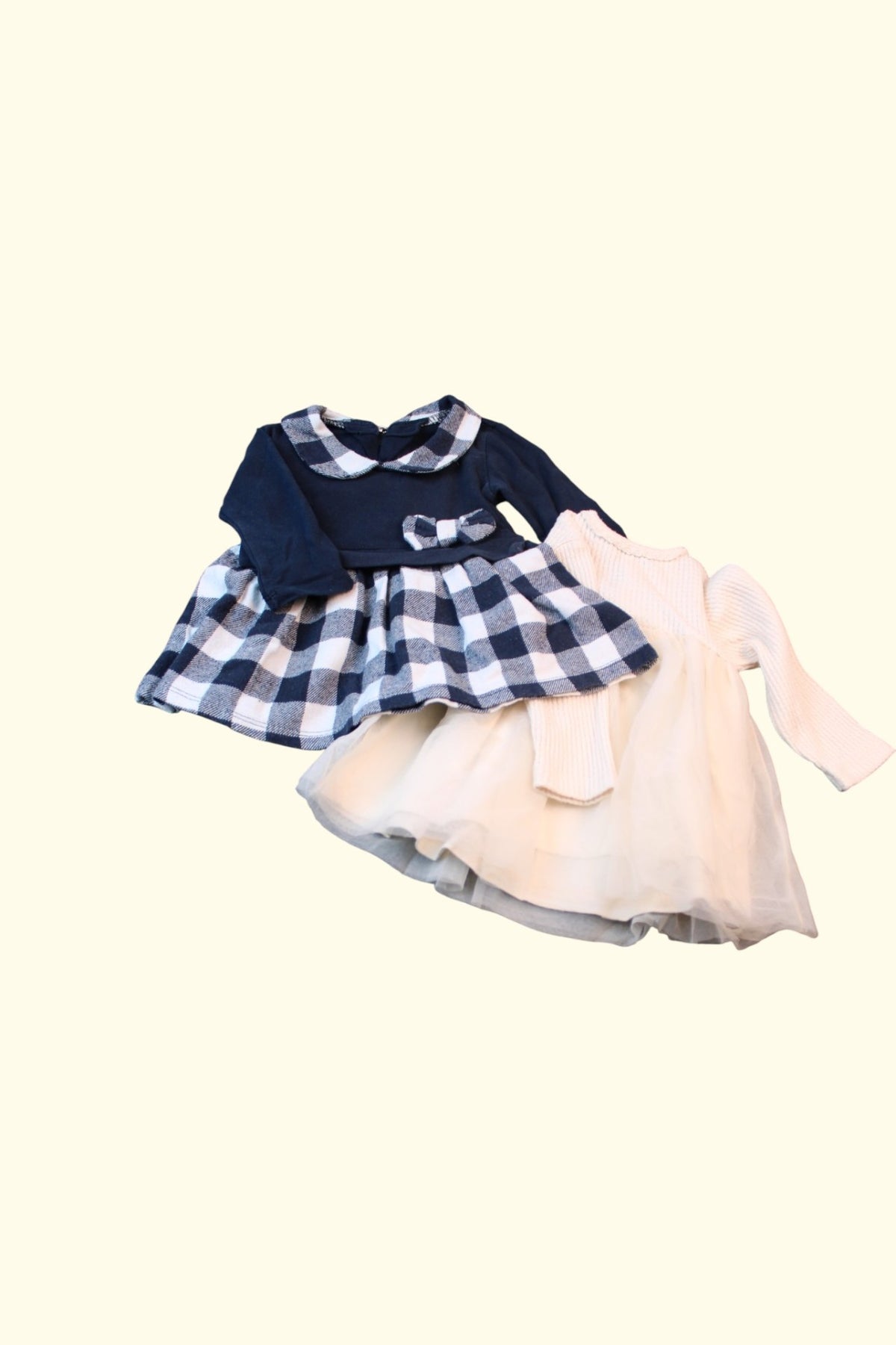 2er Kidkiddo Set 68 Weiß, Blau, Creme