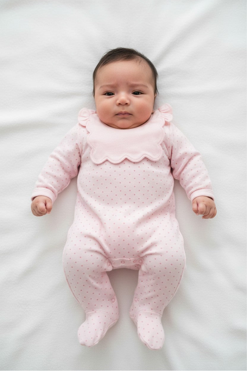 Jacadi 2er Kidkiddo Set 62 Rosa mit kleinen Punkten