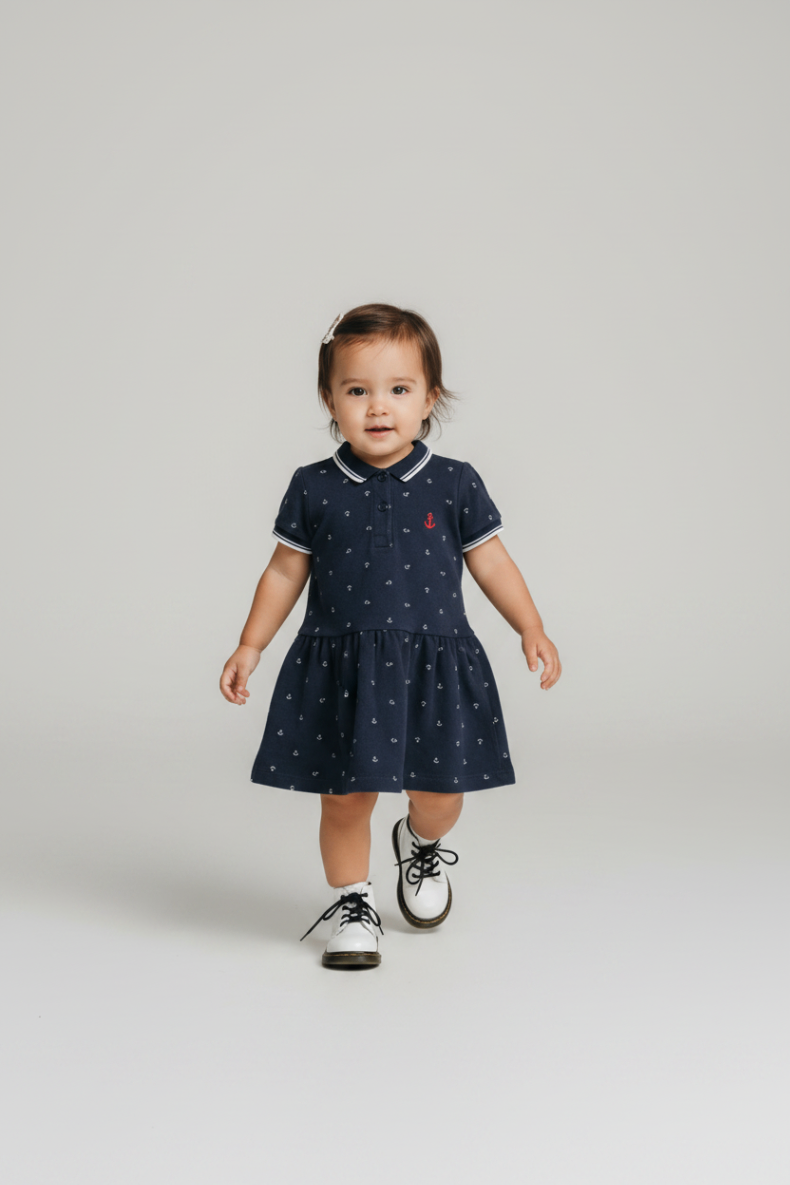 Petit Bateau/De Pose Kleid 68 Dunkelblau