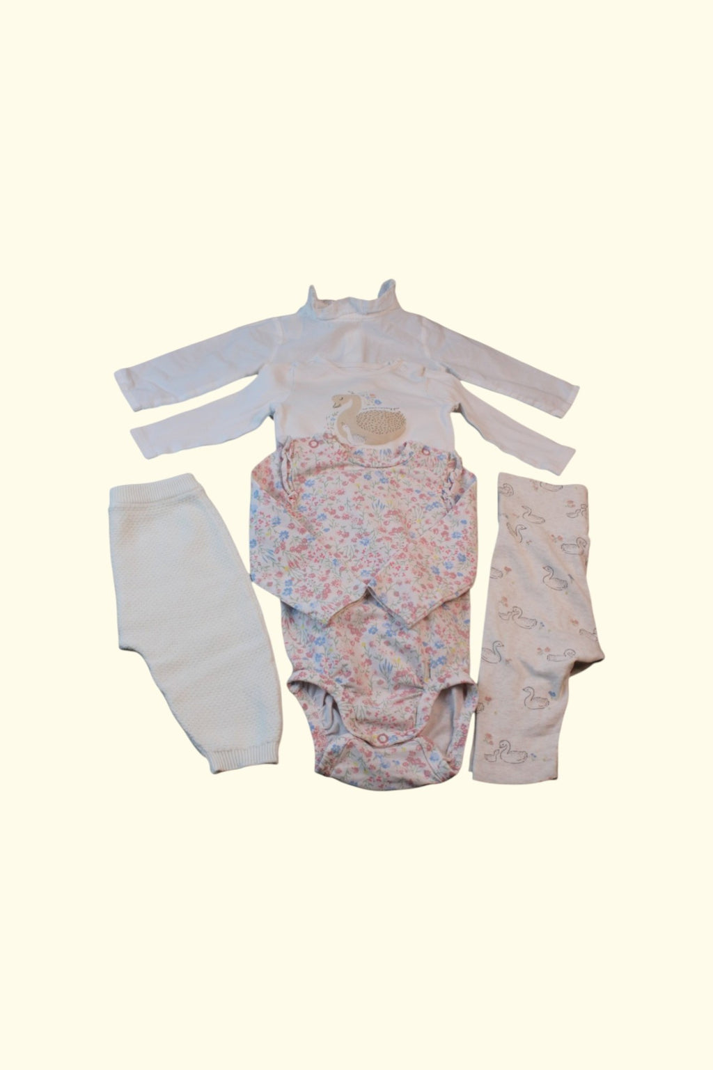 5er Kidkiddo Set 62 Elfenbein/Weiß