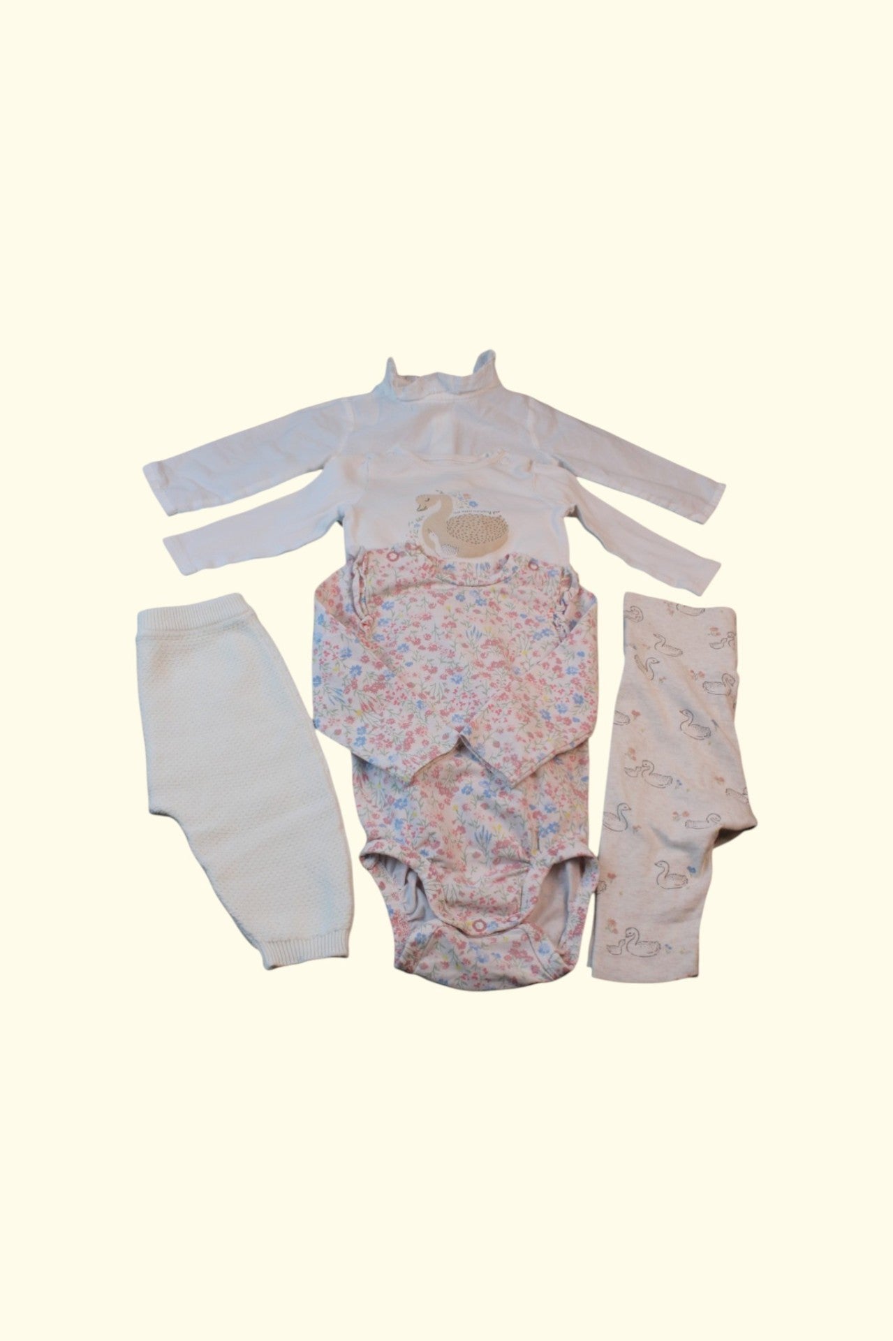 5er Kidkiddo Set 62 Elfenbein/Weiß