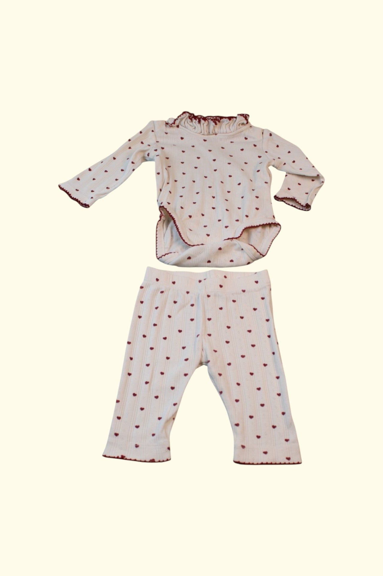  Second Chance 3er Kidkiddo Set 58 Weiß mit roten Herzen