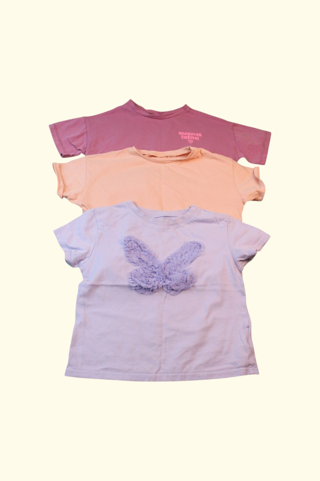  3er Kidkiddo Set 98 Flieder/ Lila, Rosa, Lachs