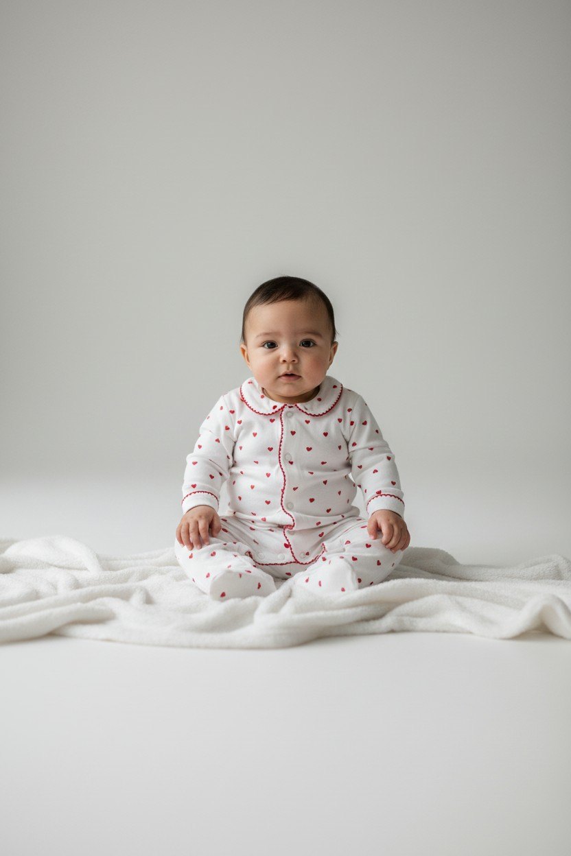  Second Chance 3er Kidkiddo Set 58 Weiß mit roten Herzen