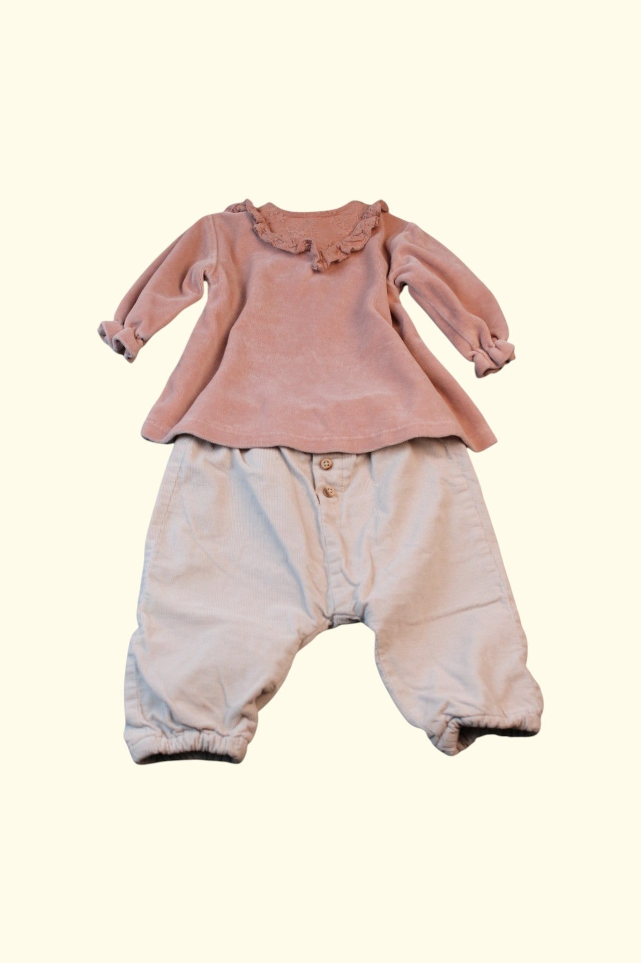  2er Kidkiddo Set 62 Beige, Altrosa