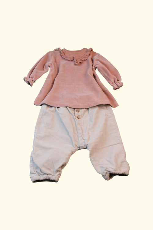  2er Kidkiddo Set 62 Beige, Altrosa