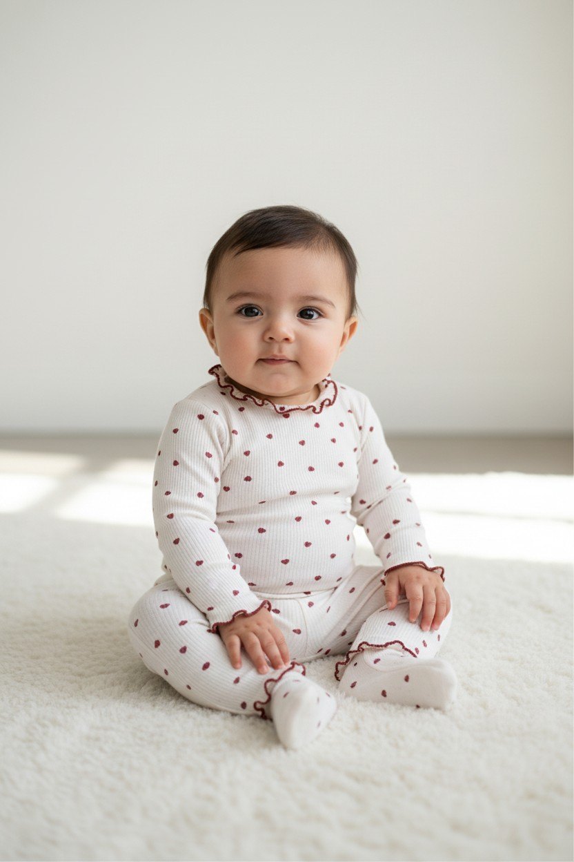  Second Chance 3er Kidkiddo Set 58 Weiß mit roten Herzen