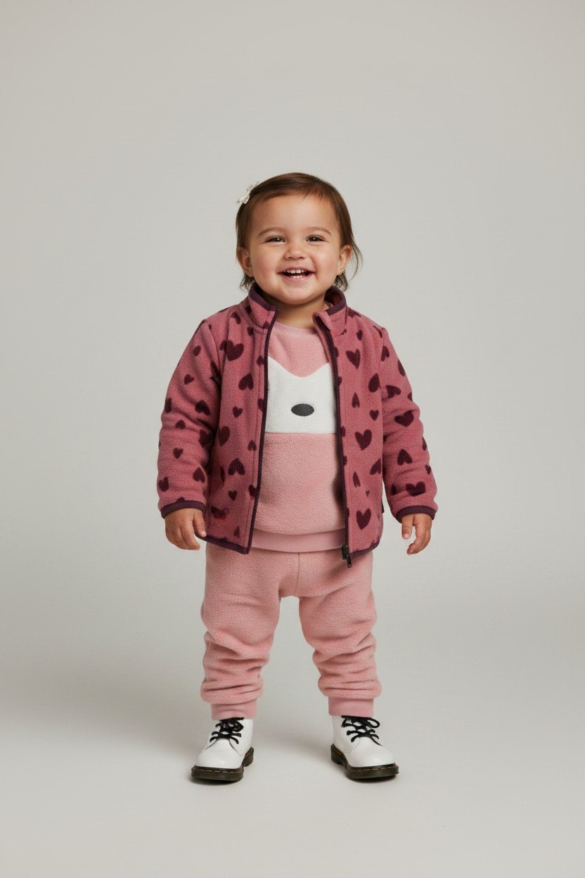  2er Kidkiddo Set 86 Rosa, Dunkelrot