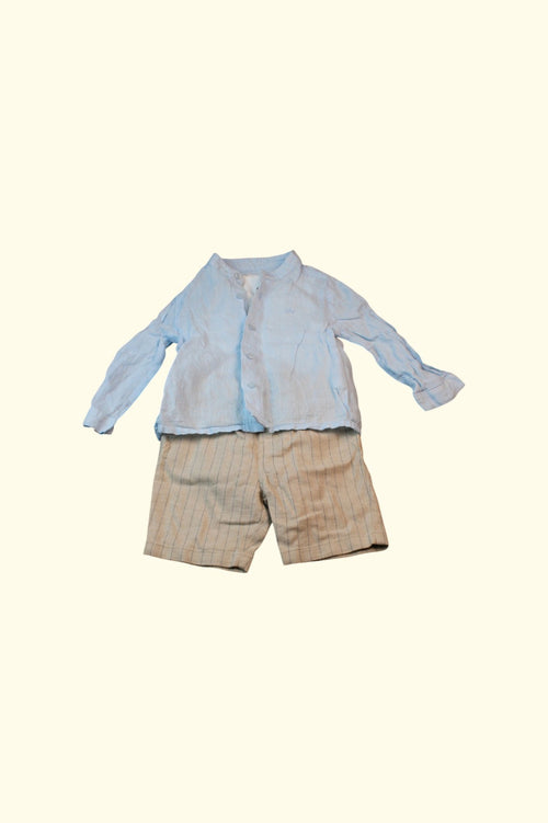  2er Kidkiddo Set 76 Beige mit Streifen