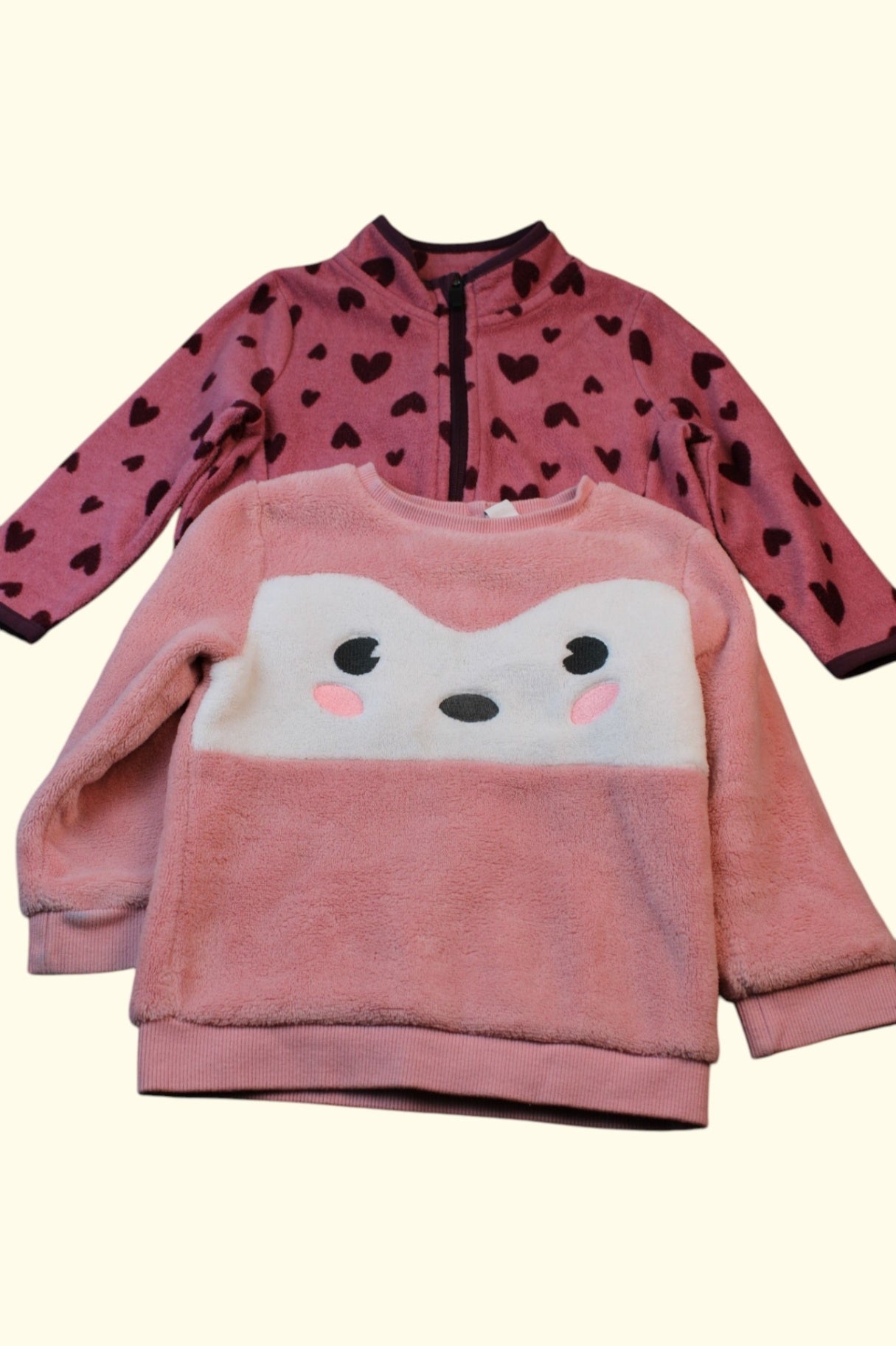  2er Kidkiddo Set 86 Rosa, Dunkelrot