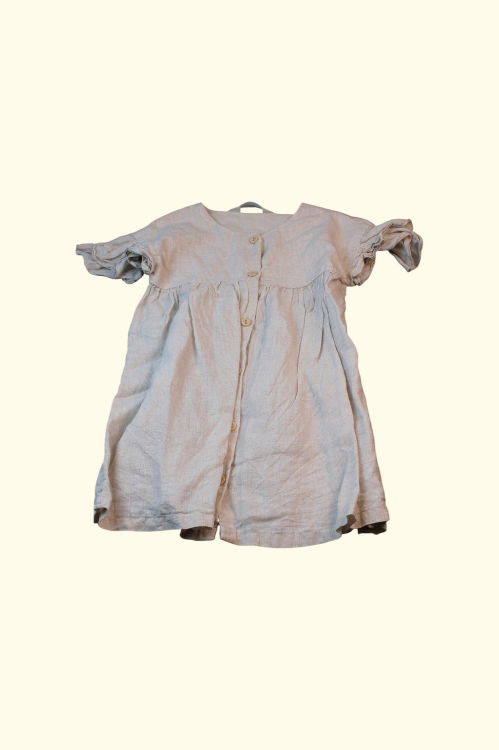  2er Kidkiddo Set 104 Beige mit weißen Blumen