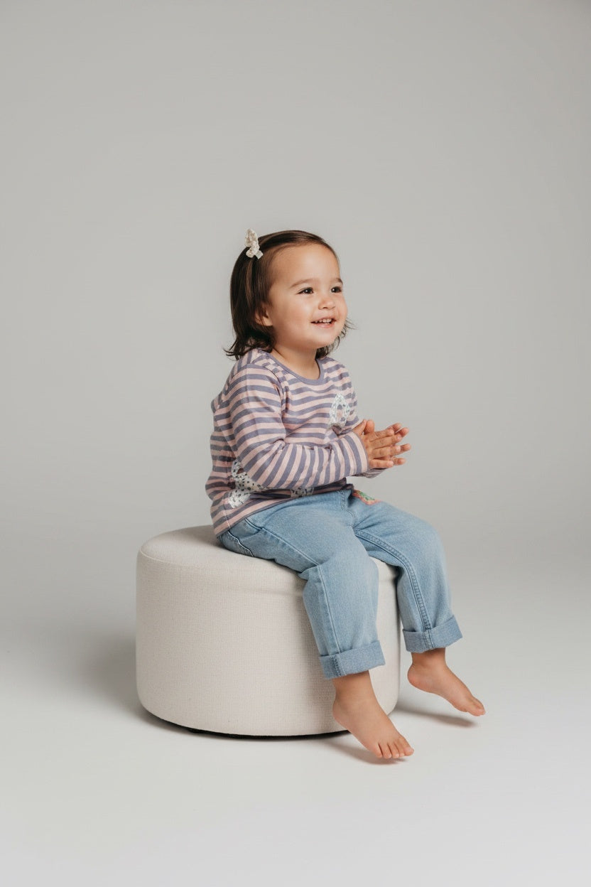 2er Kidkiddo Set 98 Multicolor (Grau, Rosa, Weiß, Blau)