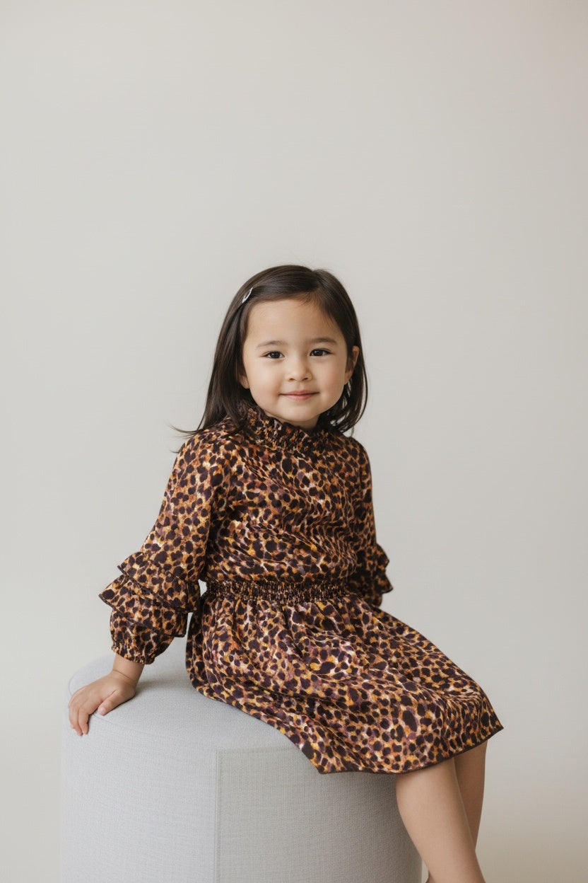 Kleid 92 Braun, Rost, Gelb