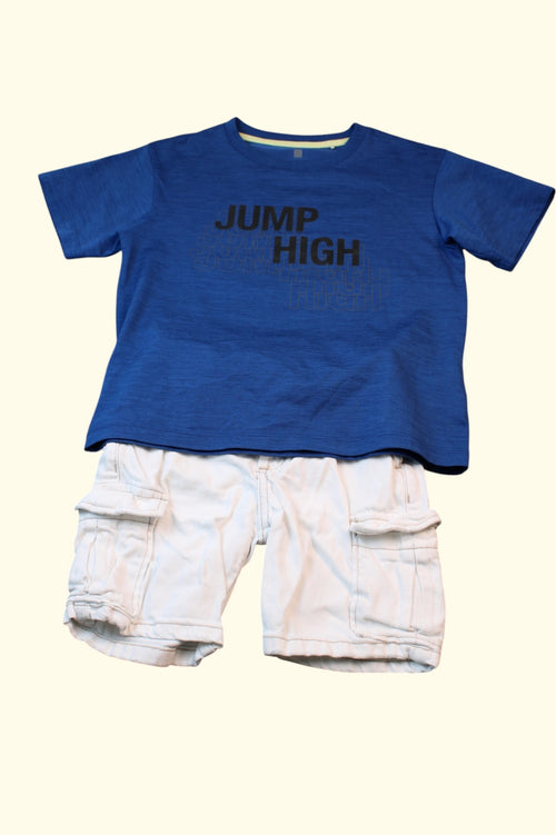 2er Kidkiddo Set 110 Blau, Weiß