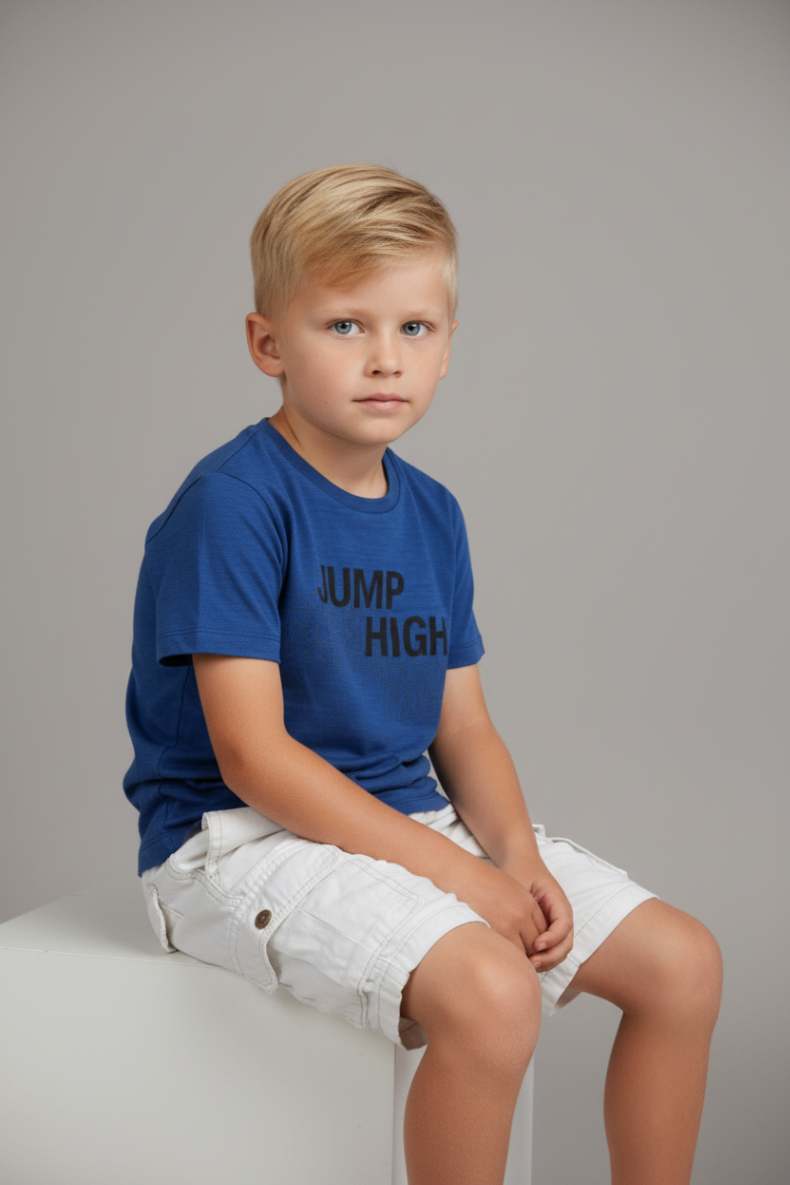 2er Kidkiddo Set 110 Blau, Weiß