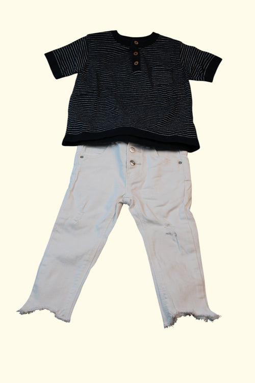  2er Kidkiddo Set 80 Weiß, Blau