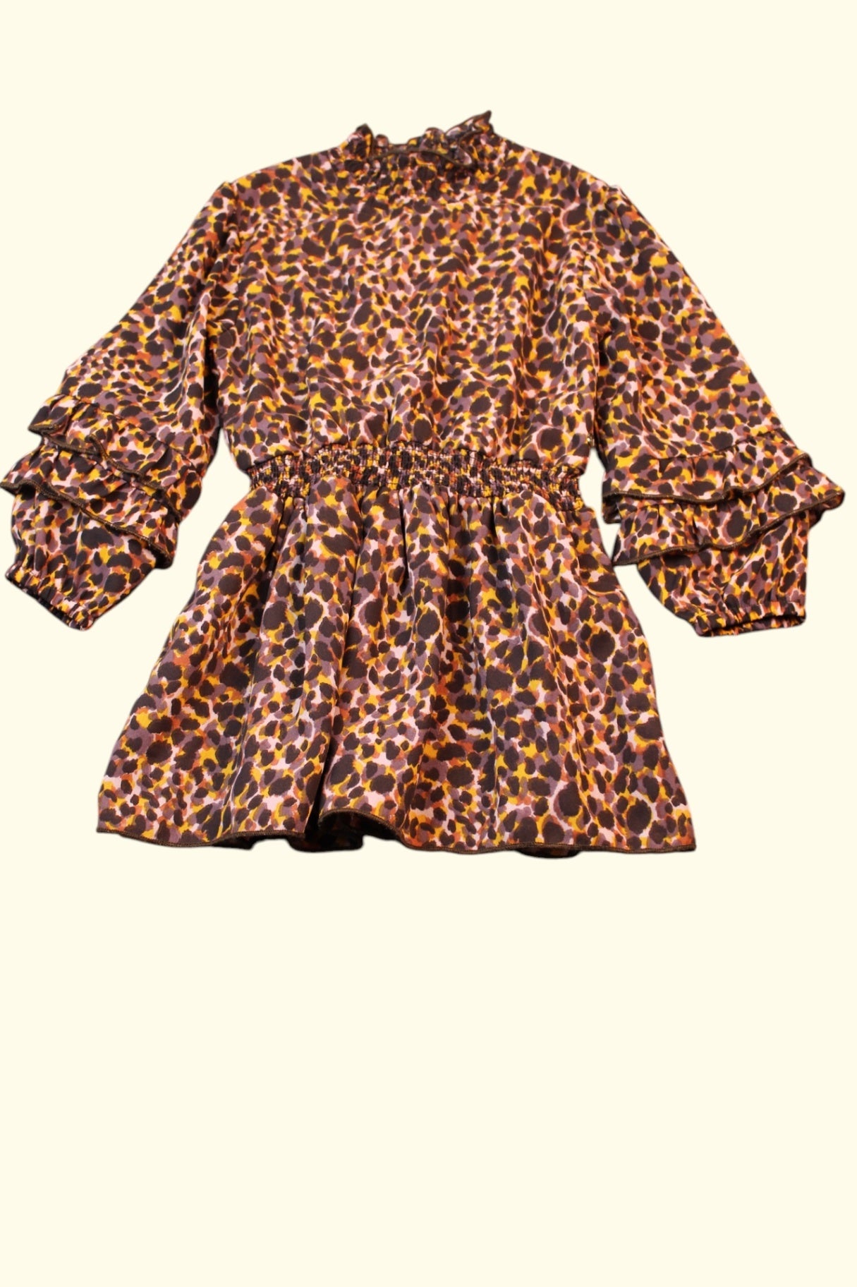 Kleid 92 Braun, Rost, Gelb