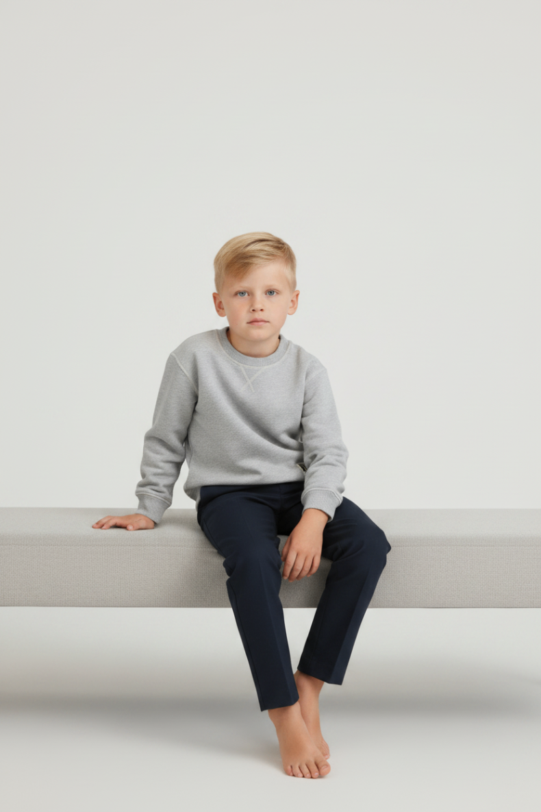  2er Kidkiddo Set 122 Grau, Dunkelblau