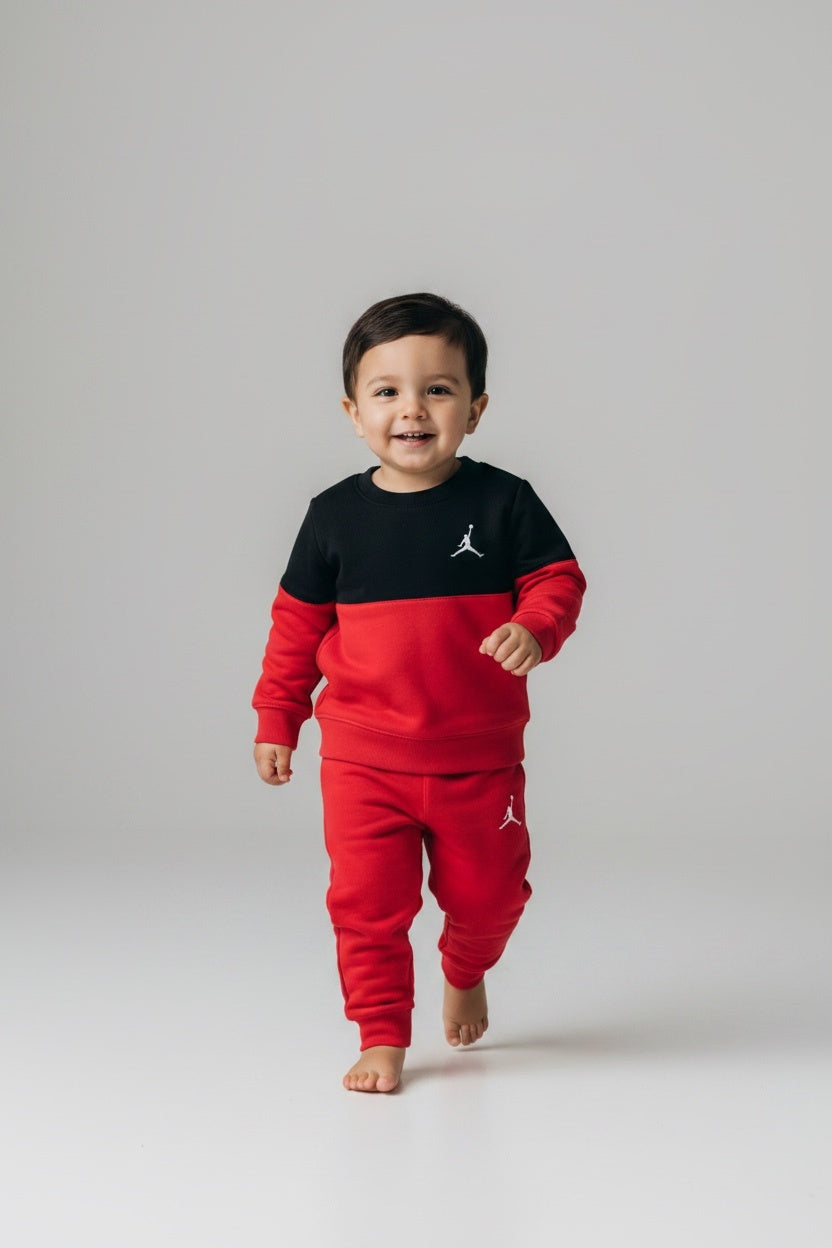 Jordan 2er Kidkiddo Set 74 Schwarz und Rot