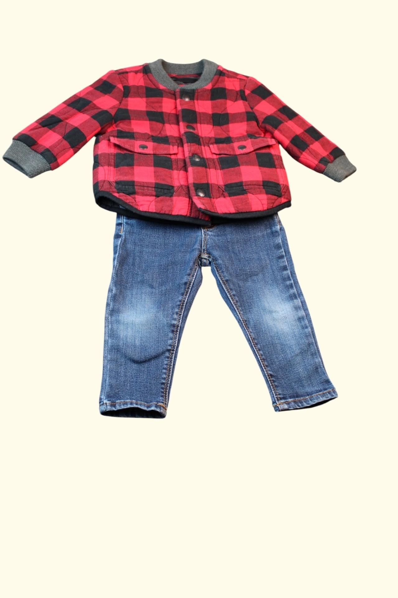 Kidkiddo Bundle 82 Grau, Blau, Rot-Schwarz kariert