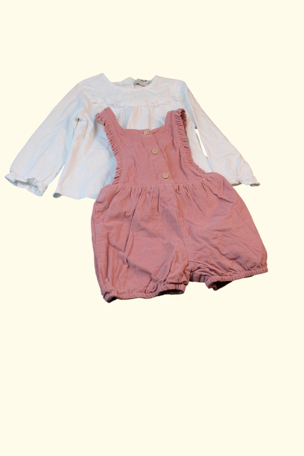  2er Kidkiddo Set 92 Altrosa, Weiß