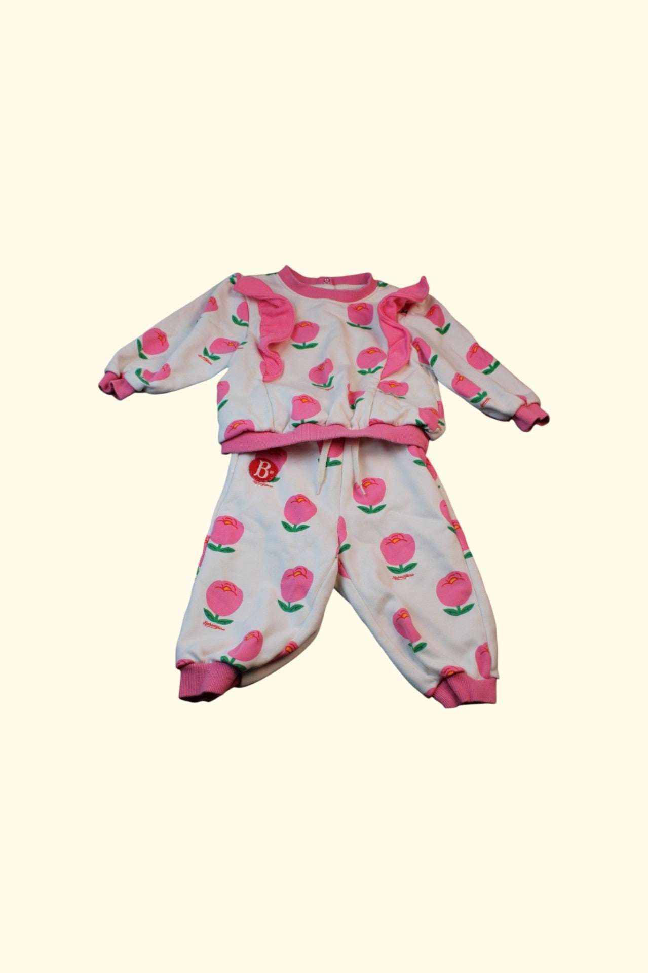 Bebe De Pino 2er Kidkiddo Set 86 Weiß mit Pink