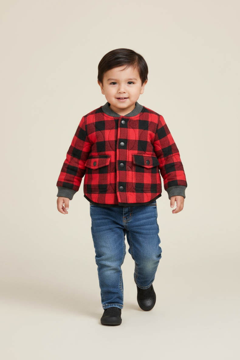 Kidkiddo Bundle 82 Grau, Blau, Rot-Schwarz kariert