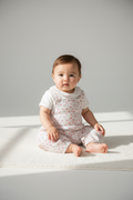 Petit Bateau 2er Kidkiddo Set 68 Creme mit rosa und blauen Blumen Muster
