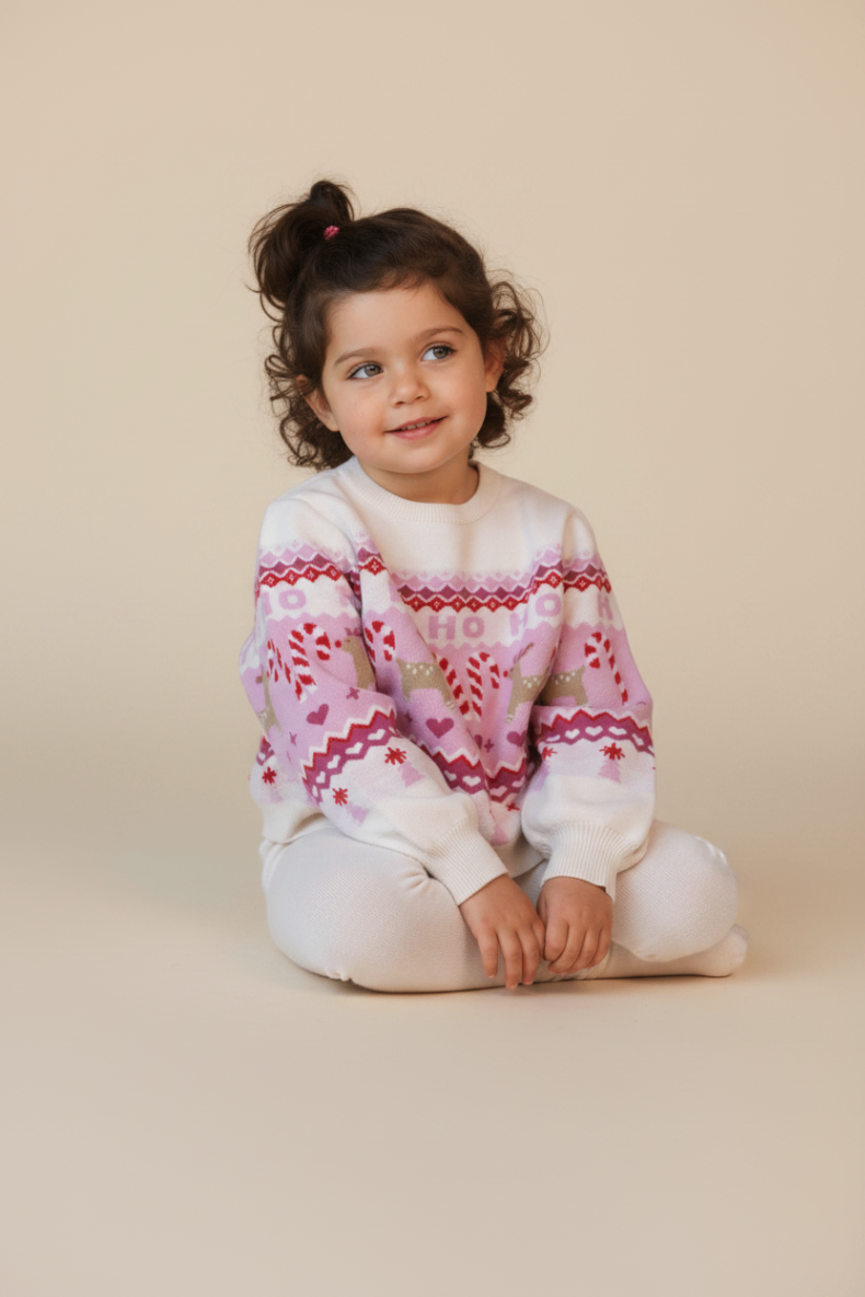 S. Oliver Pullover 134 Creme und Pink