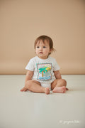 Stella Mc Cartney T-Shirt 68 Weiß mit bunter Palmen- und Meeresmotivs-Print