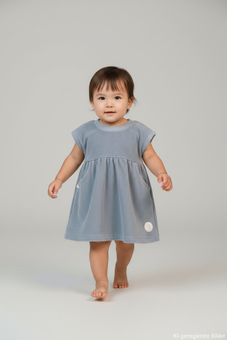 Lässig Kleid 74 Grau