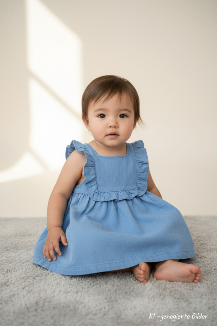 Petit Bateau Kleid 62 Blau
