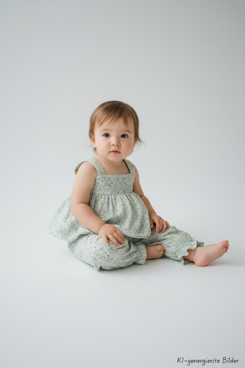 Kidkiddo Bundle 74 Gelb, Grün mit Blumenmuster
