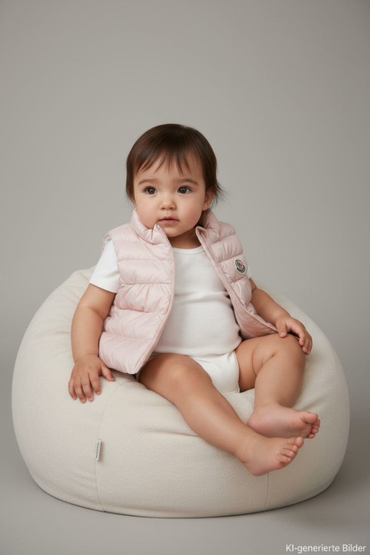 Moncler Weste 62 Rosa und Weiß