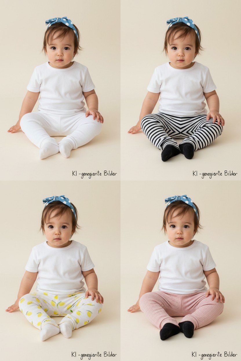  4er Kidkiddo Set 62 Weiß, Blau, Gelb, Rosa