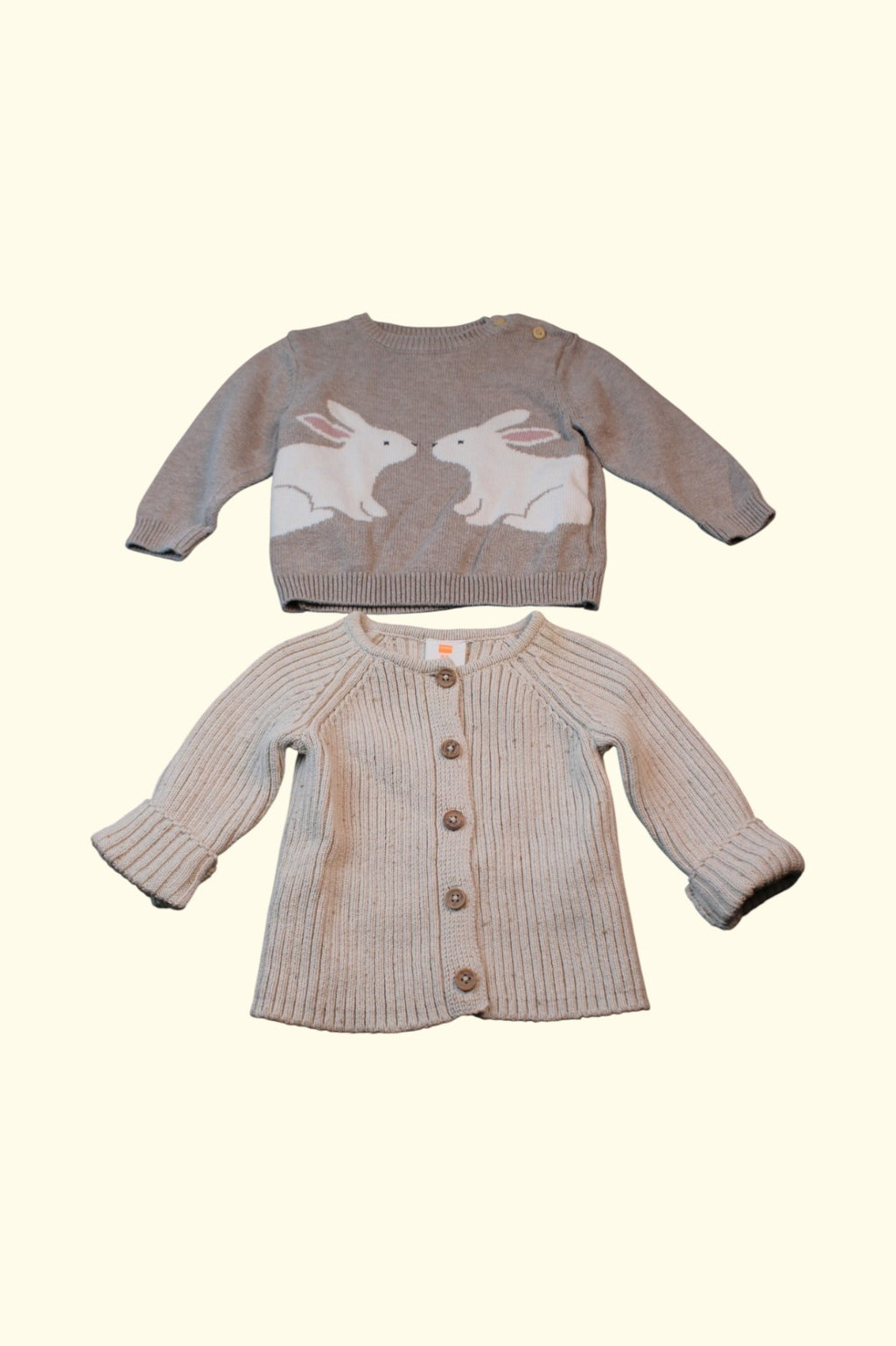 2er Kidkiddo Set 62 Beige, Braun, Weiß