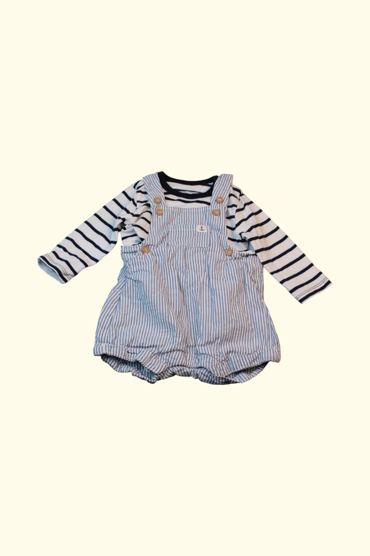 2er Kidkiddo Set 56 Blau und Weiß