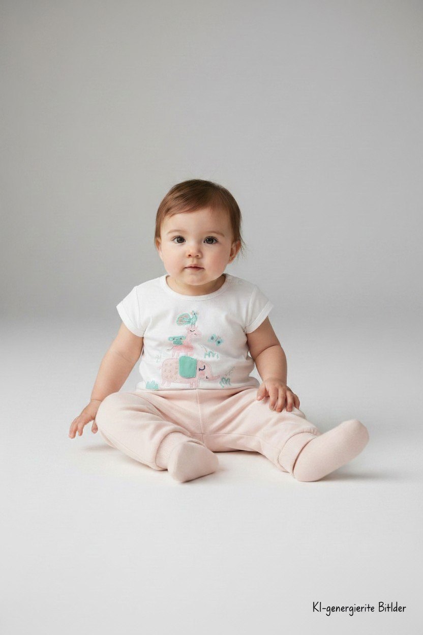 Du Pareil au meme 2er Kidkiddo Set 62 Weiß, Himmelblau, Rosa