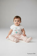Du Pareil au meme 2er Kidkiddo Set 62 Weiß, Himmelblau, Rosa