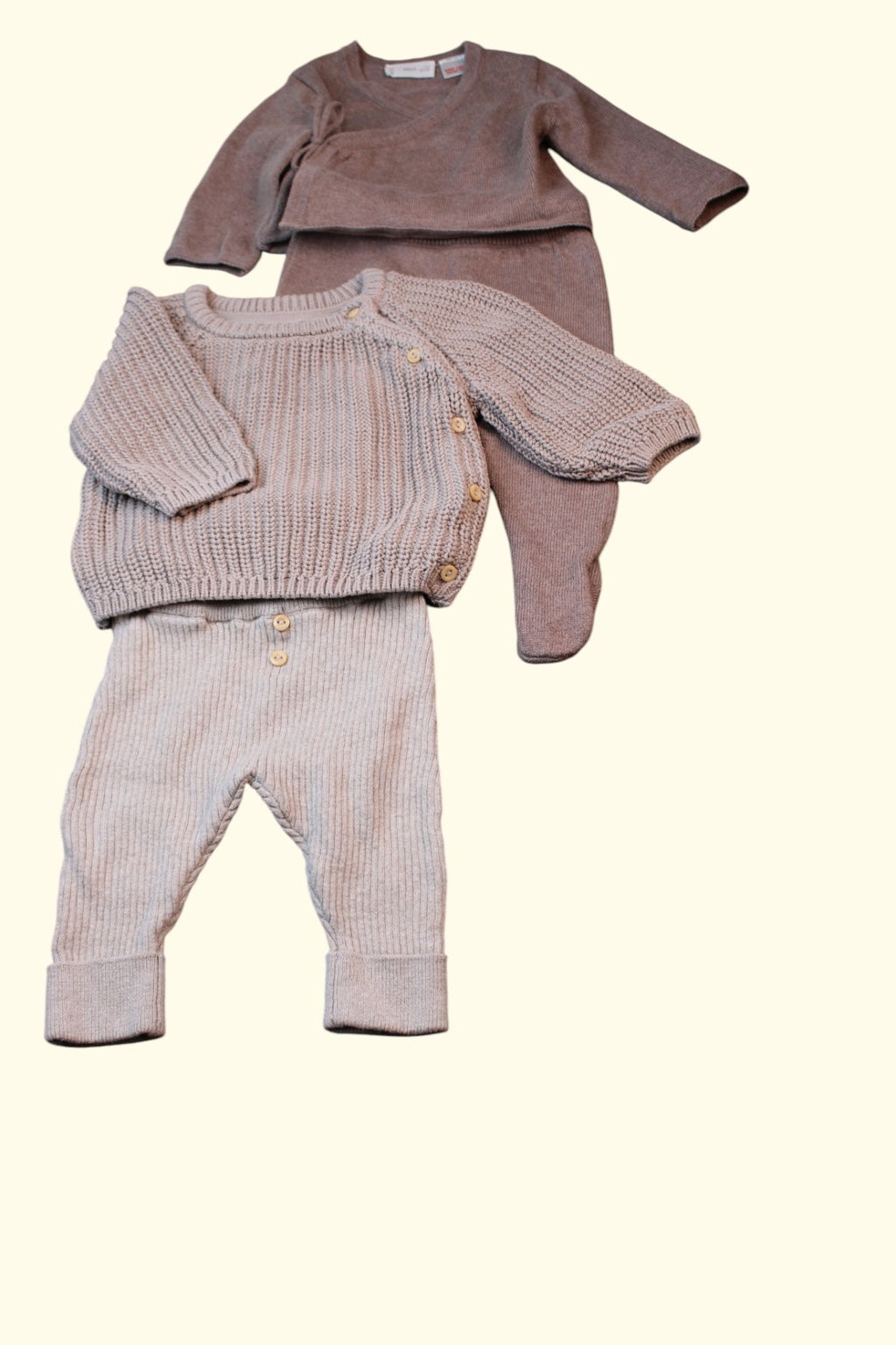  4er Kidkiddo Set 56 Beige/Creme, Braun