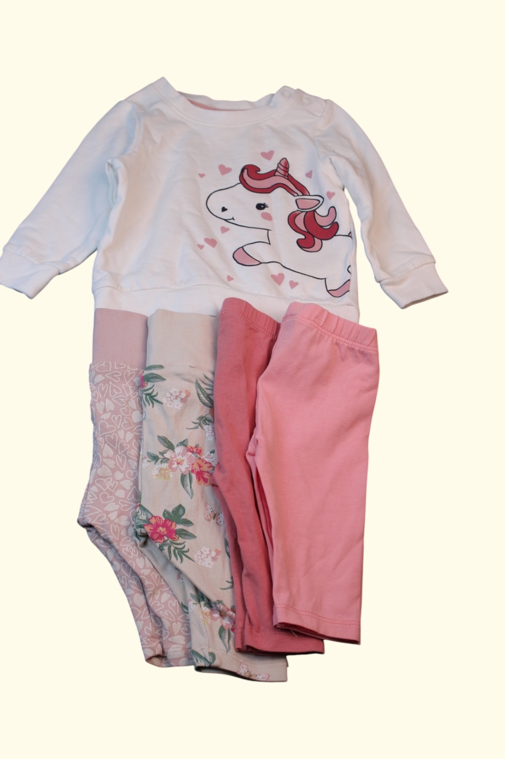 5er Kidkiddo Set 56 Weiß und Rosa