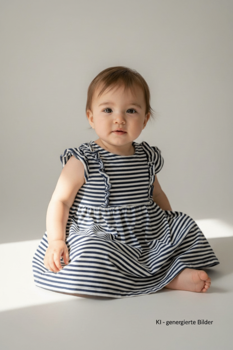 Petit Bateau Kleid 74 Blau,Weiß