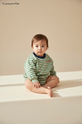 Petit Bateau Pullover 92 Grün, Weiß, Blau