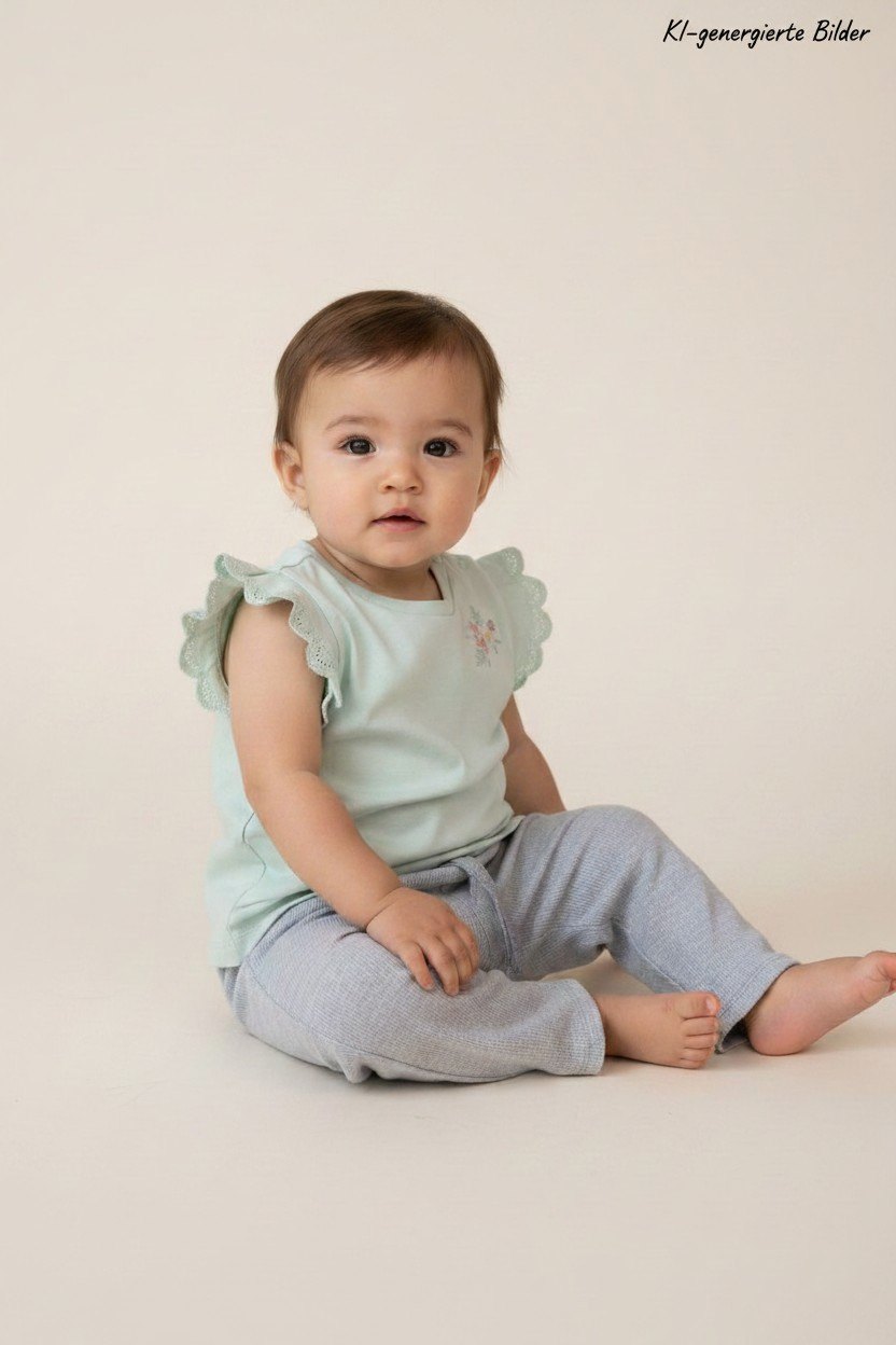 4er Kidkiddo Set 68 Hellgrün, Grau,Creme,