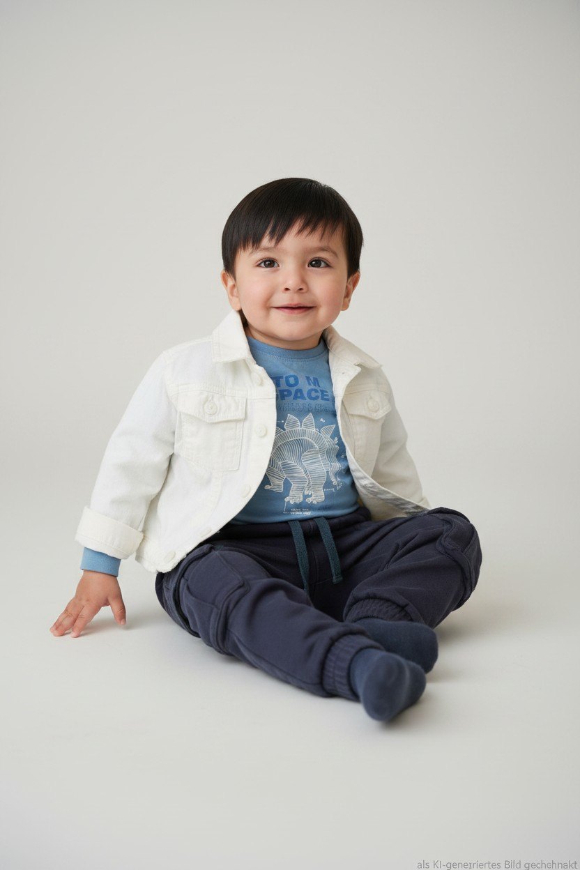 3er Kidkiddo Set 92 Blau, Weiß