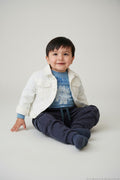 3er Kidkiddo Set 92 Blau, Weiß